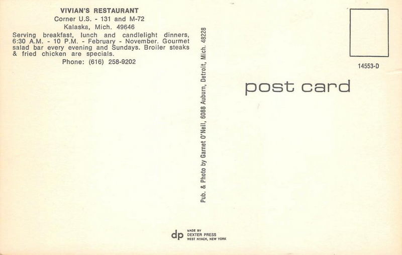 Vivians Restaurant - Vintage Postcard (newer photo)